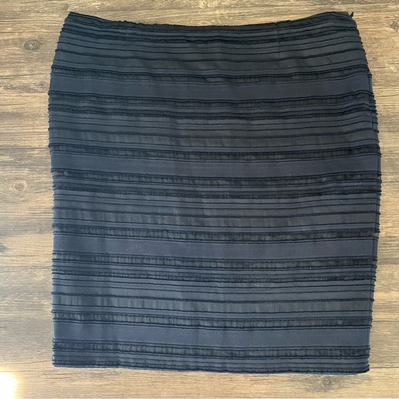 Escada Knee Length Navy Blue Straight Fully Lined Pencil Vintage Skirt Size XXL - Picture 5 of 14